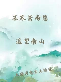 苏寒萧雨慧